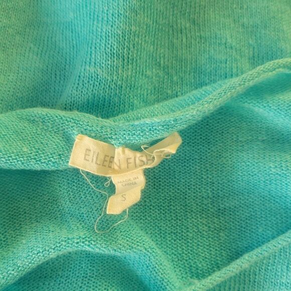 Eileen Fisher Linen Asymmetrical Hem Top Size Small - Picture 5 of 6